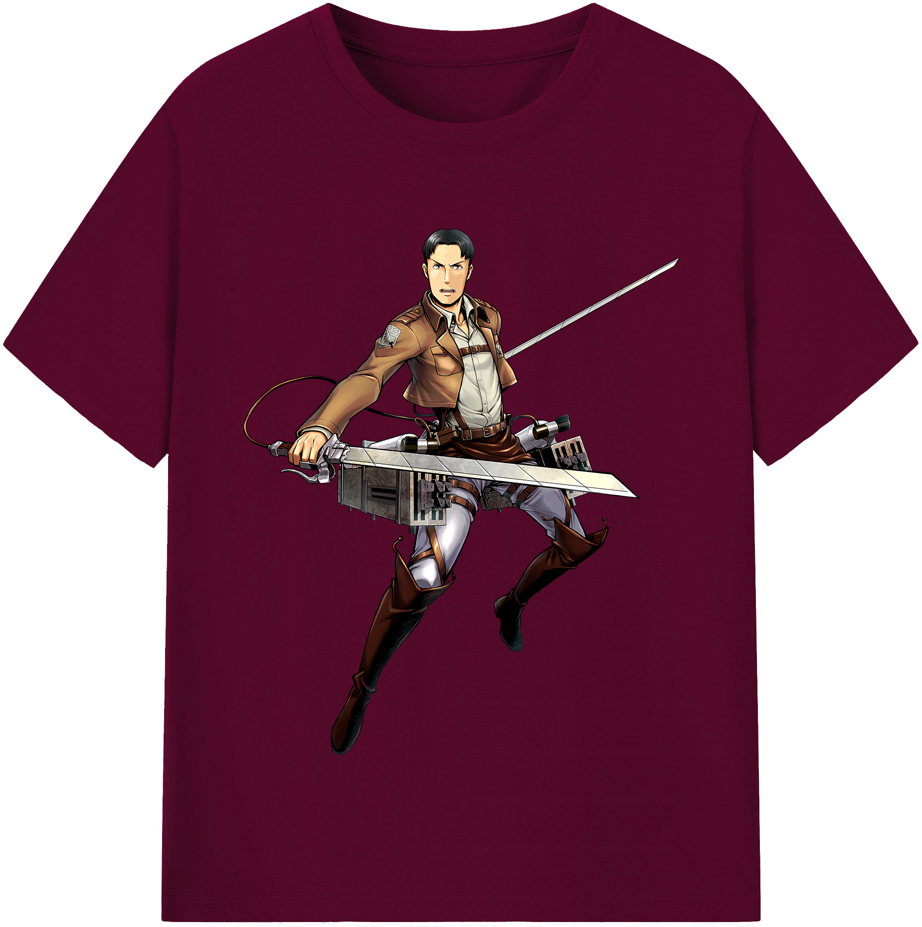 （画像用） 進撃の巨人 Attack on Titan レディースカジュアルプリントTシャツ（綿100％）